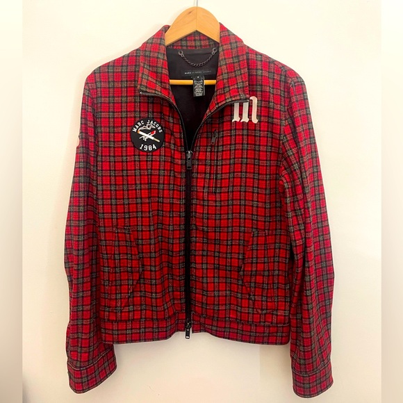 Marc Jacobs Customized Red Plaid Men's Jacket - Picture 1 of 5
